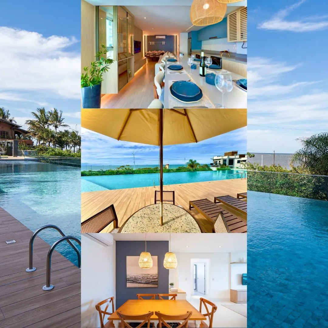 Apto Pe Na Areia Vista Mar Incrivel Condo Resort Completo Com Piscina Infinita, Beach Tennis, Academia, Sala De Jogos, Brinquedoteca, Playground E Portaria 24H 3 Quartos Com Ar-Condicionado, Churrasqueira Privativa Reserve Agora E Viva Essa Experienc Piçarras
